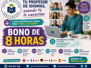 Plan Flex 8hs  (Recomendado)  Clases particulares Online de idiomas